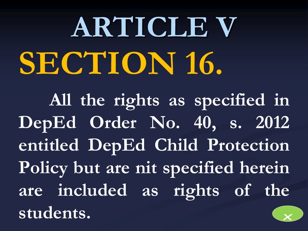 Deped order no 47 s 2014 constitution and by laws of the supreme 