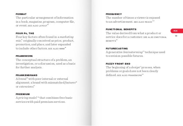 the dictionary of brand by marty neumeier format dictionary