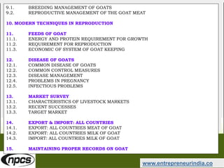 Goat Rearing & Breeding Business | PPTX