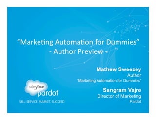 "Marketing Automation for Dummies" - Author Preview