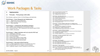 Work Packages & Tasks
12/04/2019 6
 