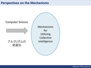Perspectives on the Mechanisms

Computer Science

르ꥺ
kչ

Mechanisms
for
Utilizing
Collective
Intelligence

Hajime Mizuyama

 