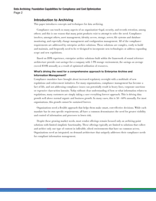 Data Archiving white paper | PDF