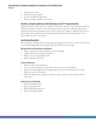 Data Archiving white paper | PDF