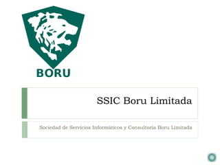 SSIC Boru Limitada

Sociedad de Servicios Informáticos y Consultoría Boru Limitada
 