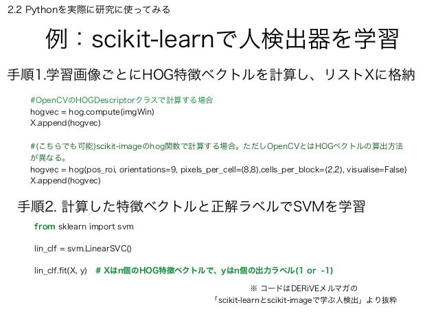 scikit learn svm チュートリアル scikit learn svm チュートリアル