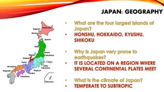 JAPAN: GEOGRAPHY

 