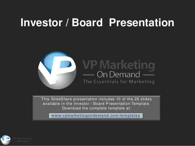 investor presentation powerpoint template