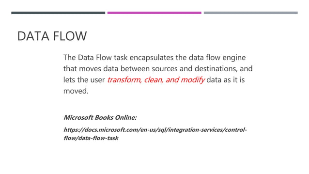 SSIS: Flow tasks, containers and precedence constraints | PPT
