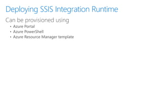 Deploying SSIS Integration Runtime
 