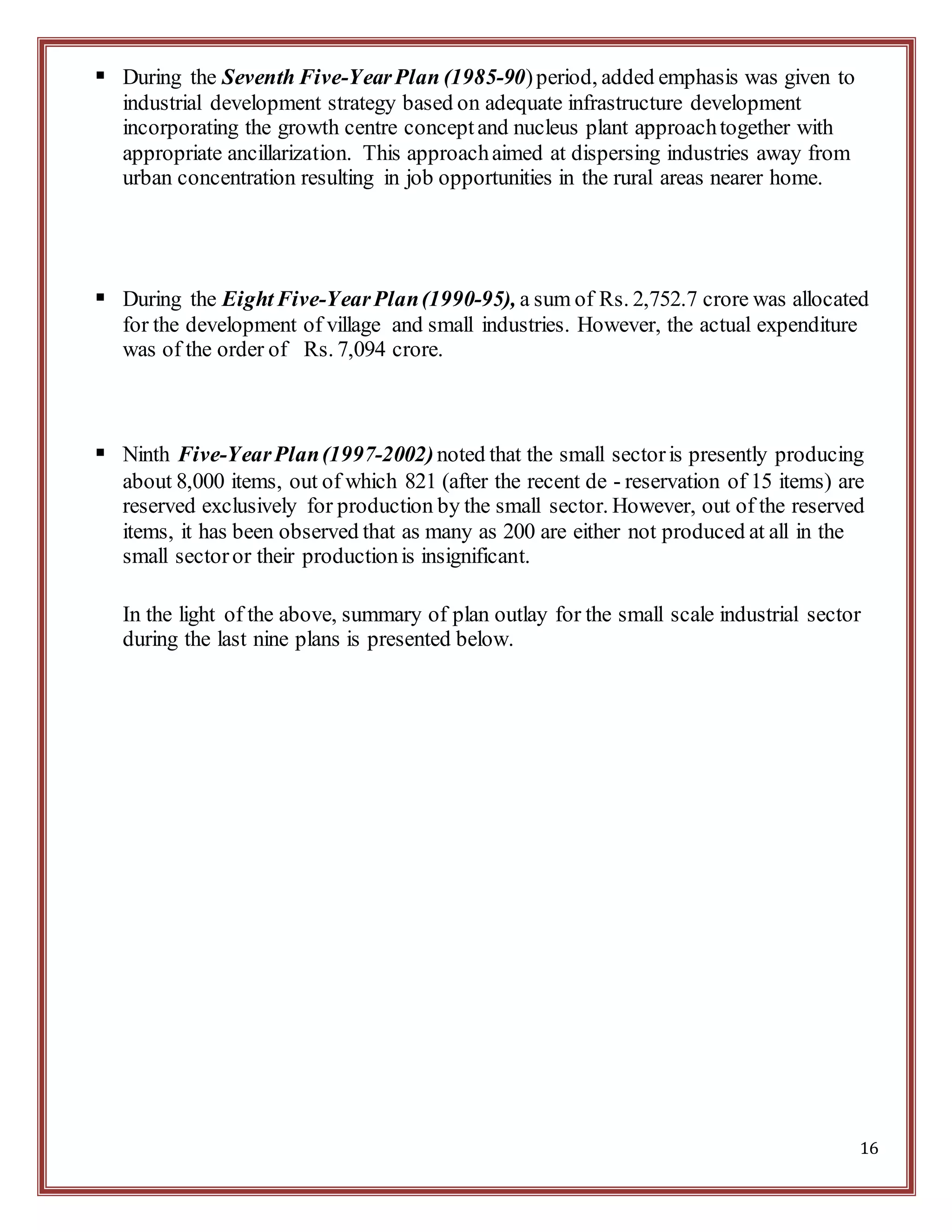 Small Scale Industries. | DOCX