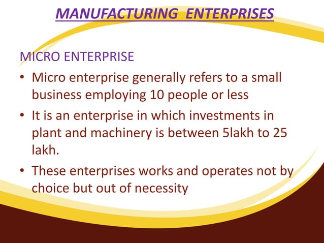 ppt on micro small and medium enterprises | PPTX | Small and Medium ...
