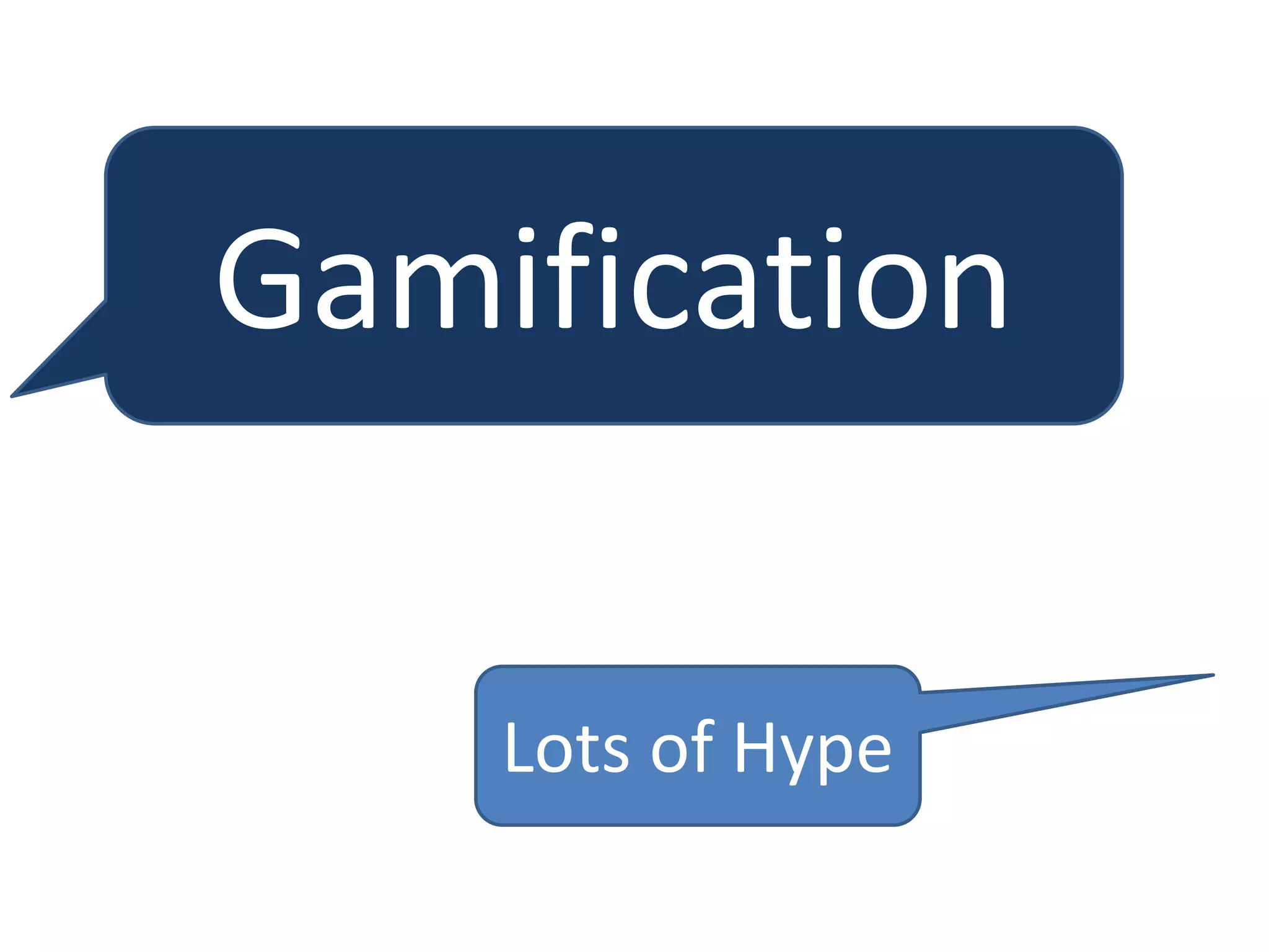 Gamification
Lots of Hype
 