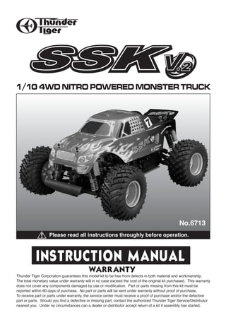 Manuale Monster Truck SSK V2