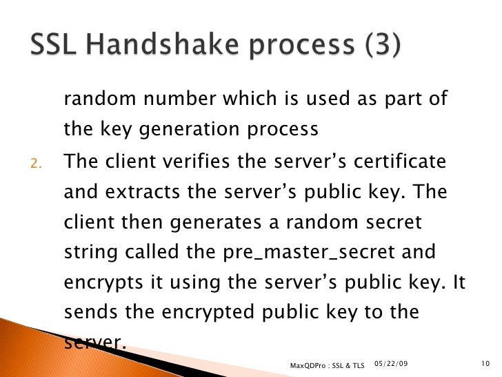 Generation Of Master Key In Ssl