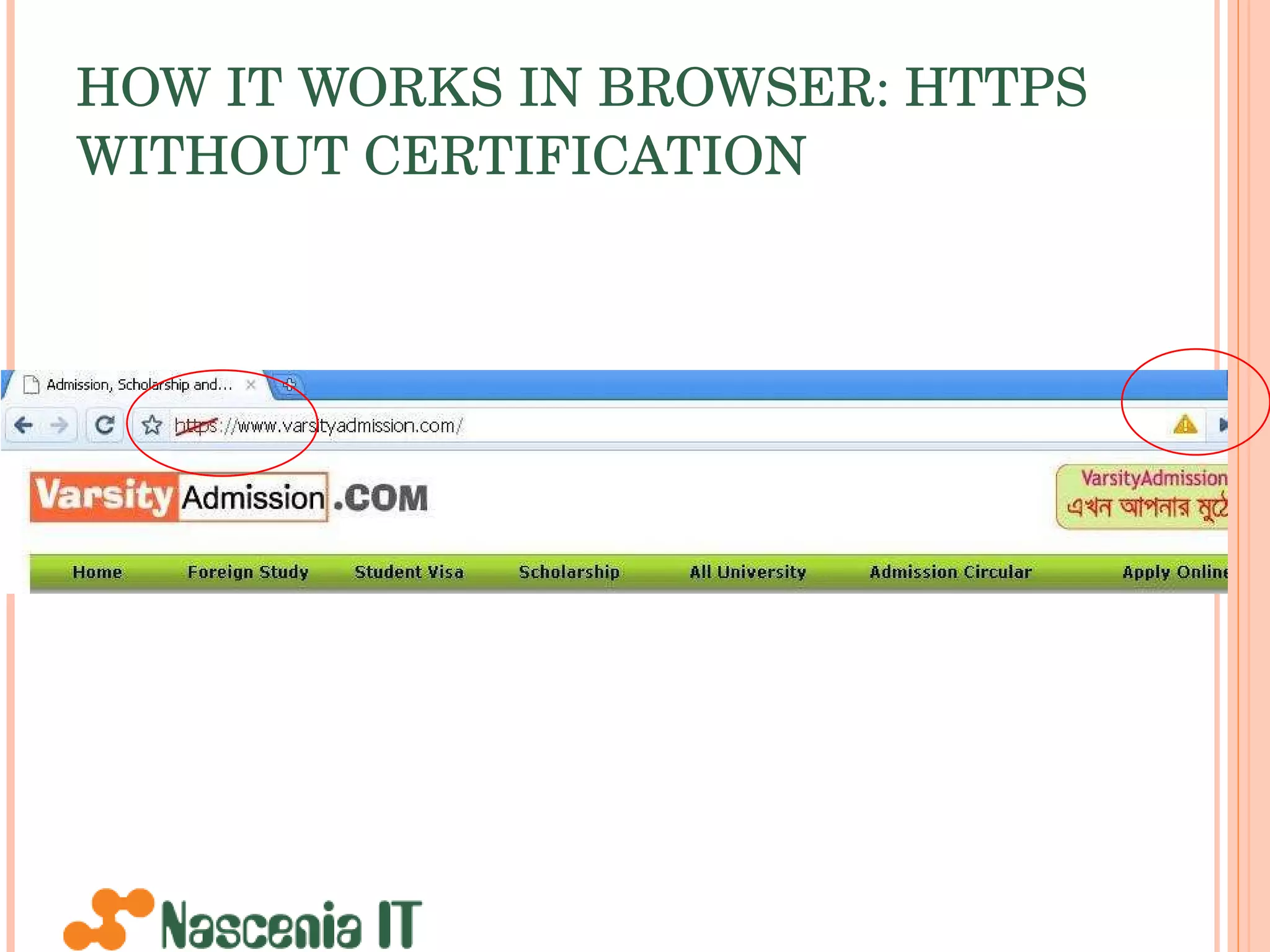 HOW IT WORKS IN BROWSER: HTTPS WITHOUT CERTIFICATION 