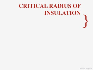 CRITICAL RADIUS OF
       INSULATION
                     }

                 KEITH VAUGH
 