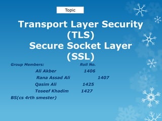 Ssl and tls | PPTX | Information and Network Security | Computing