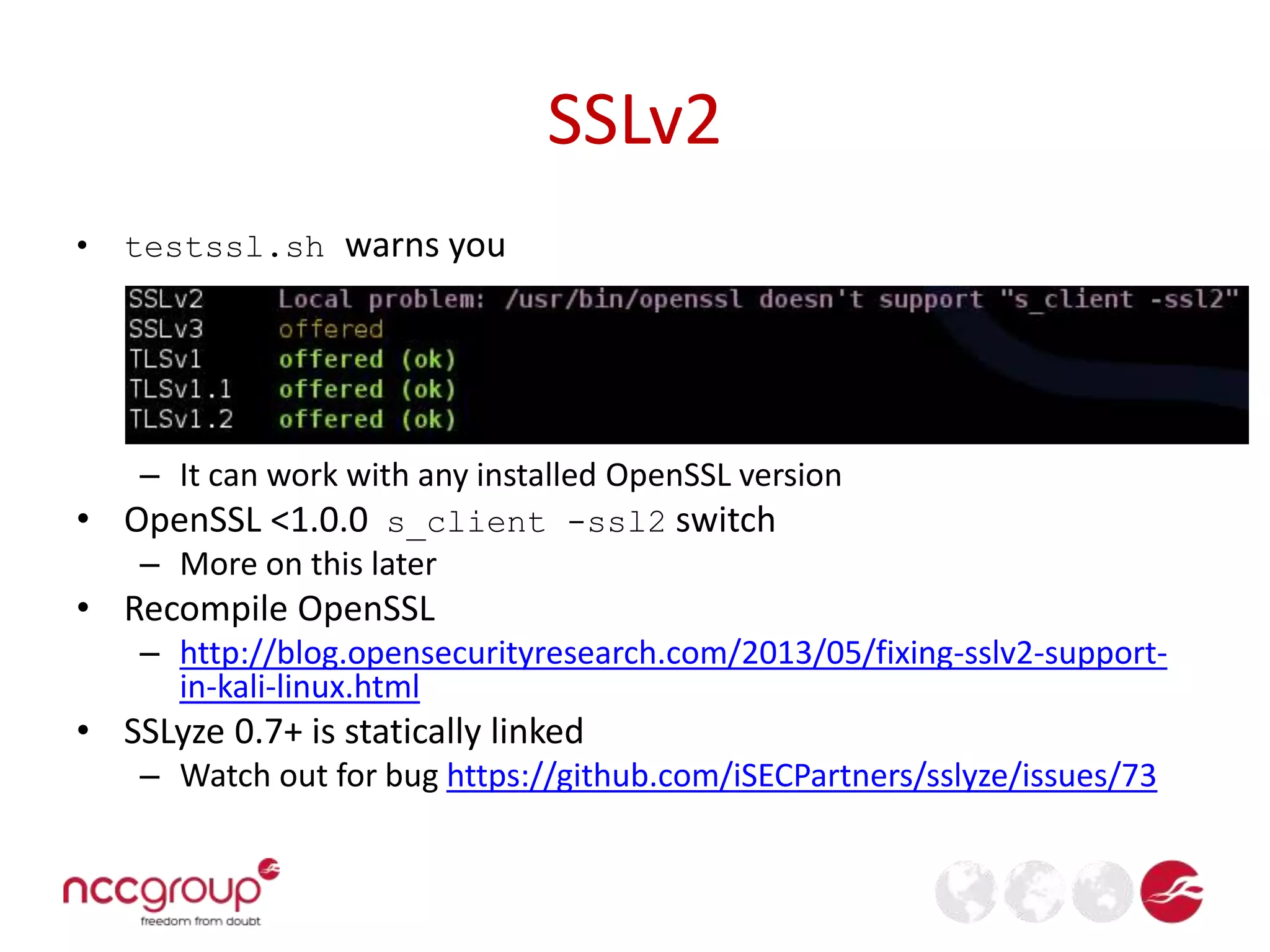 SSL Checklist for Pentesters (BSides MCR 2014) | PPTX