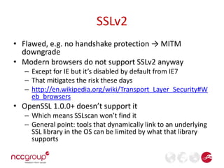 SSL Checklist for Pentesters (BSides MCR 2014) | PPTX