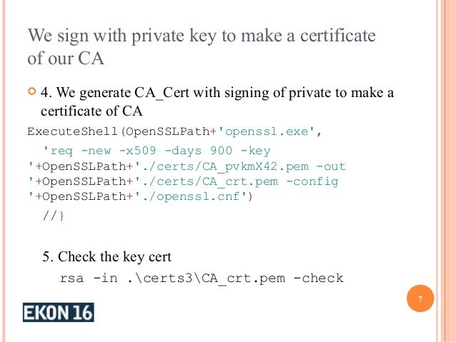 Openssl library generate rsa key