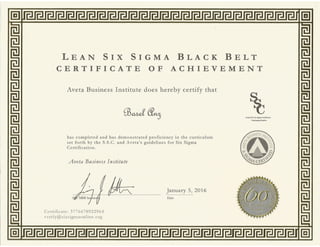 Lean Six Sigma Black Belt | PPT