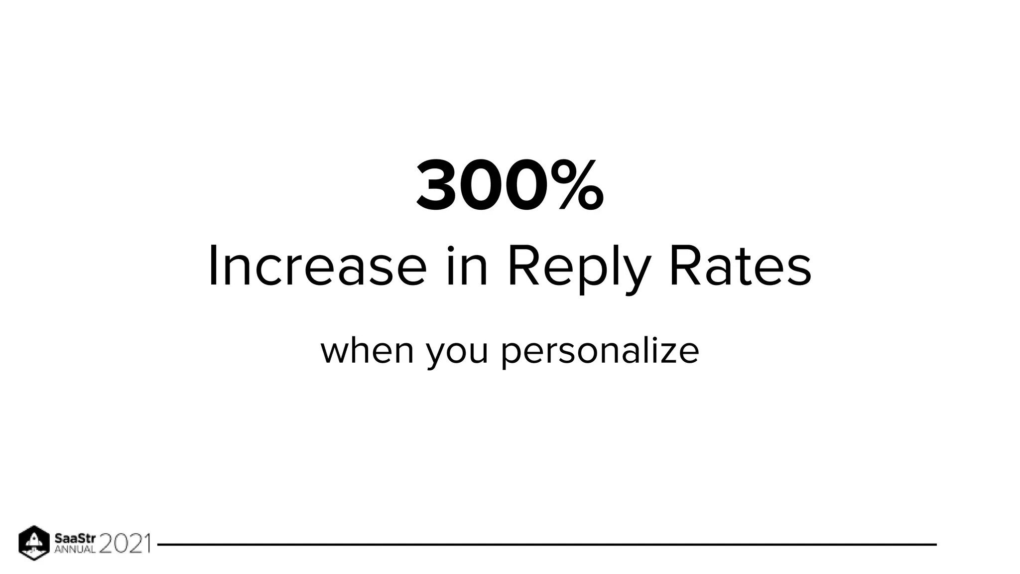 300%
Increase in Reply Rates
when you personalize
 