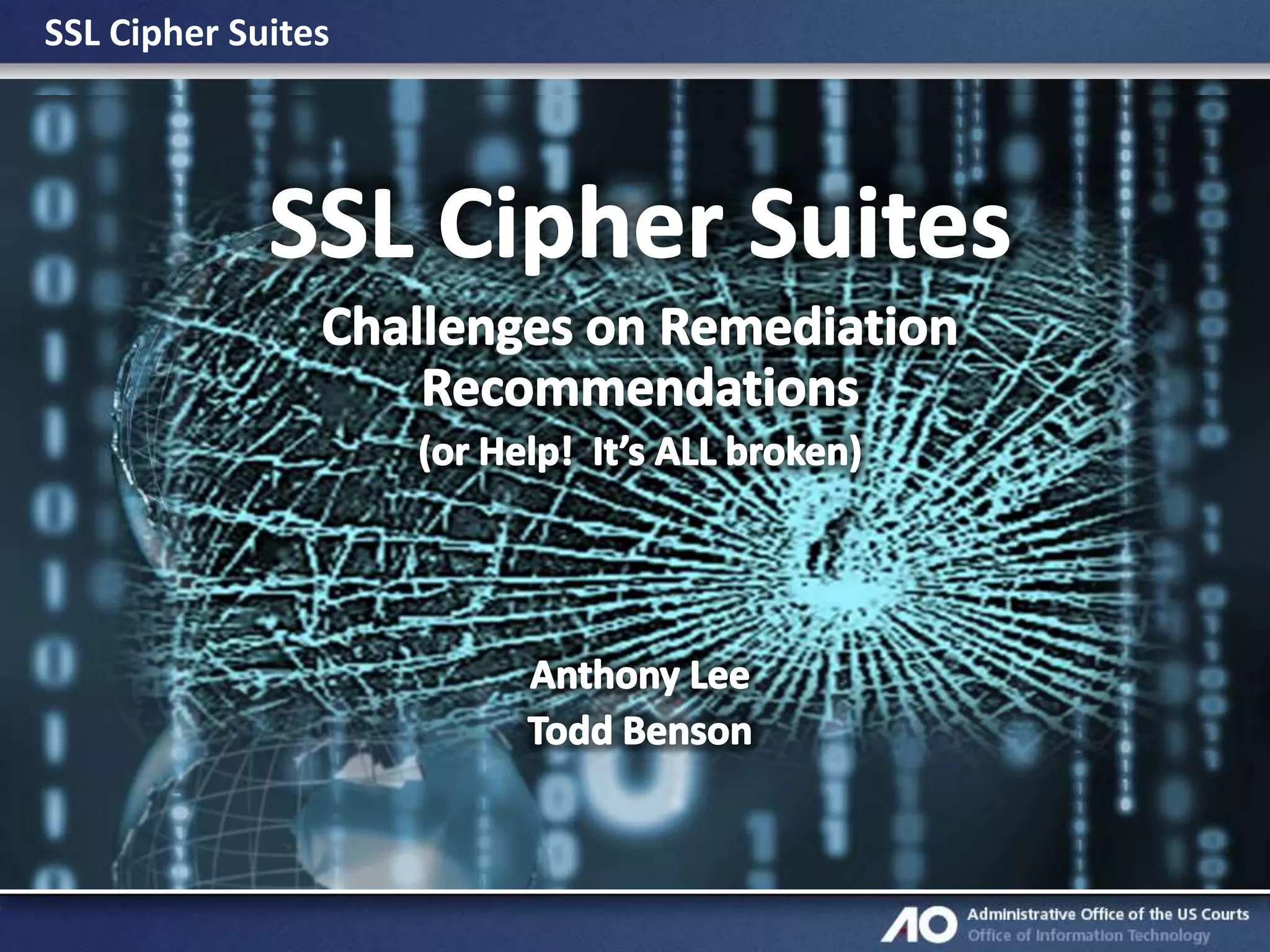 SSL Cipher Suites

 