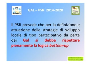 SSL PAL 2014-2020 Gal Terre di Murgia