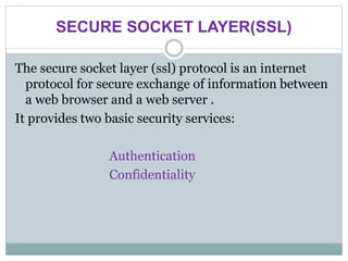 Network and internet security | PPTX
