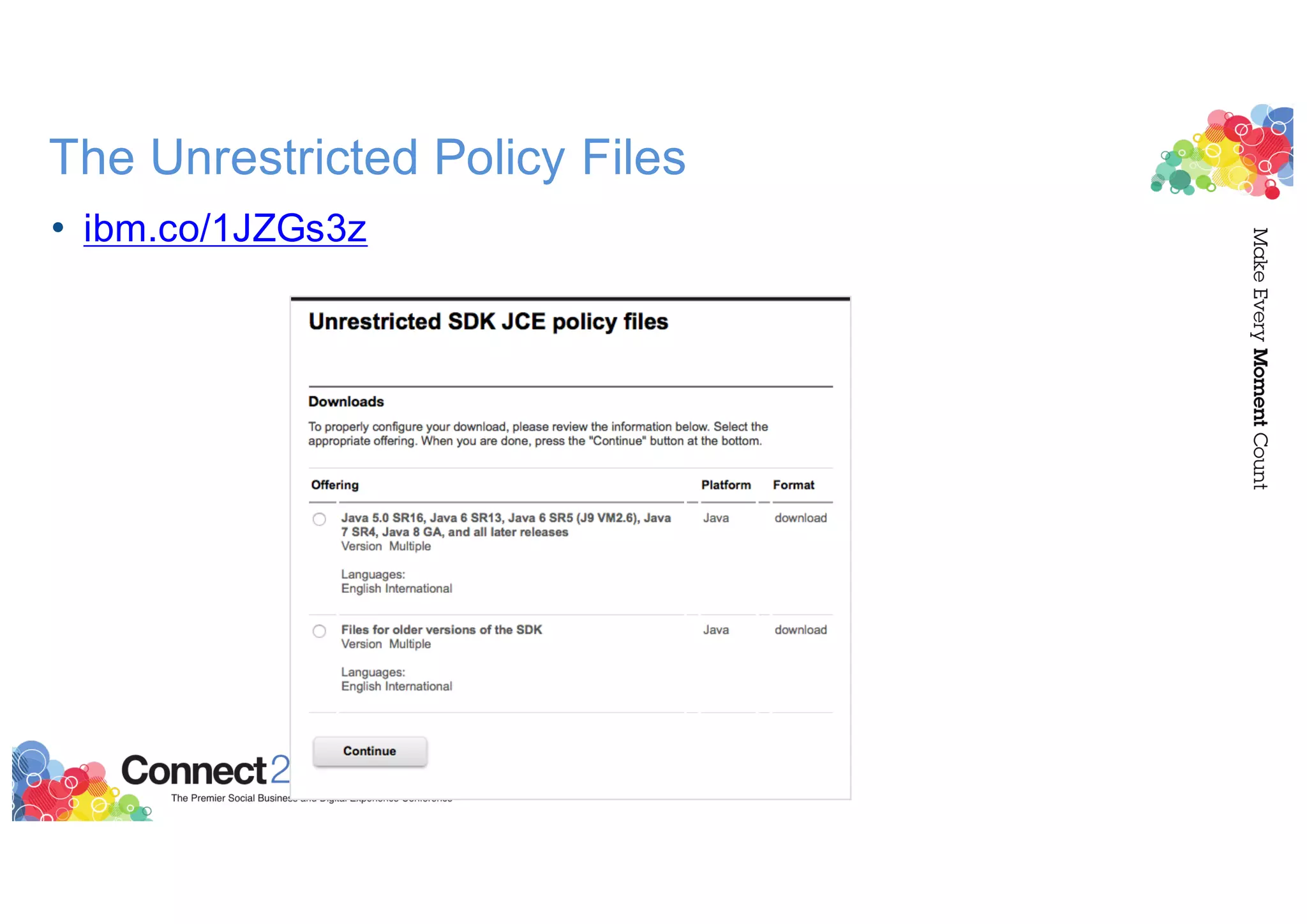 The Unrestricted Policy Files
• ibm.co/1JZGs3z
 
