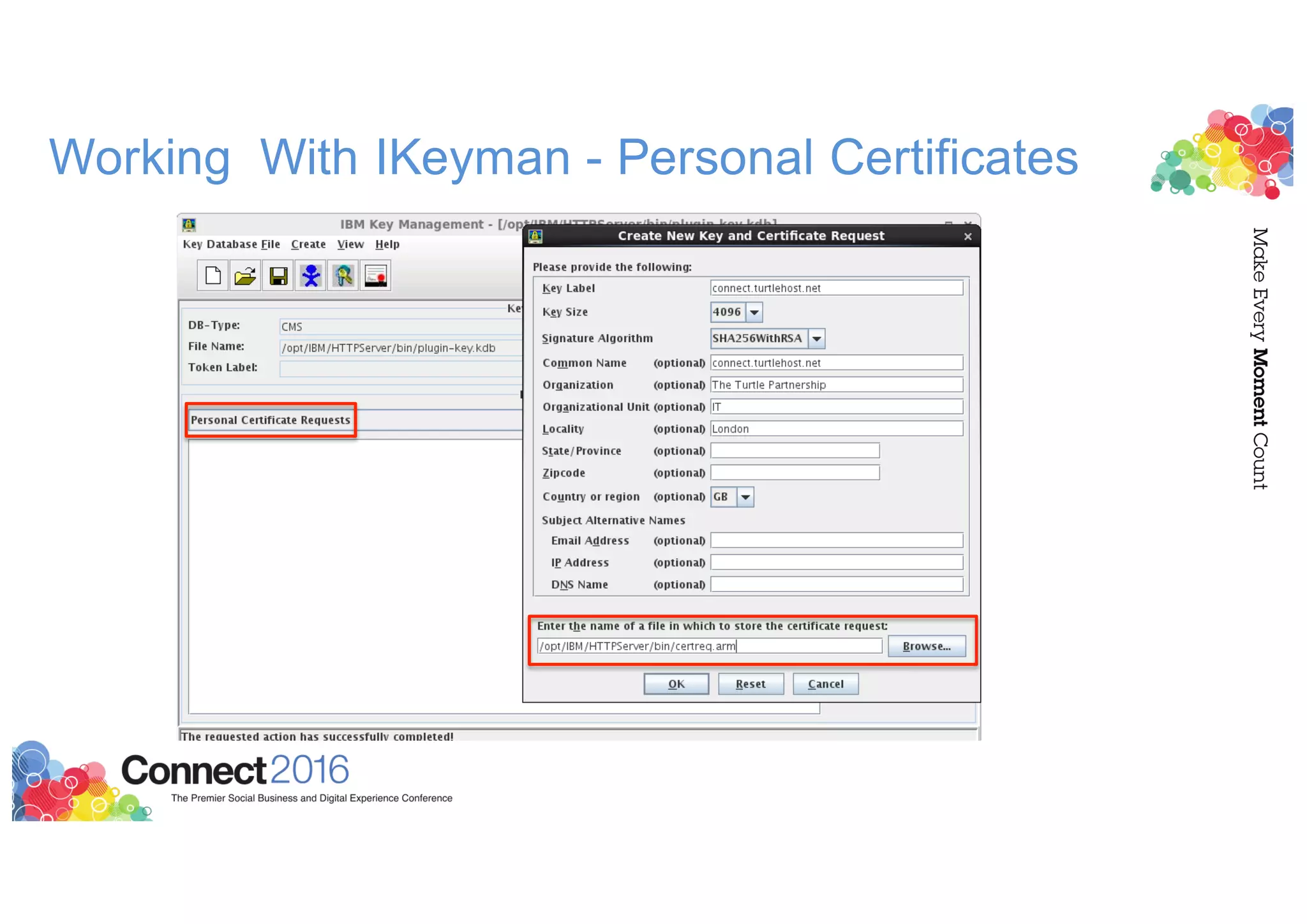 Working With IKeyman - Personal Certificates
 