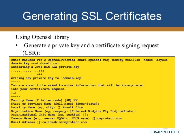 Generate rsa public private key pair openssl