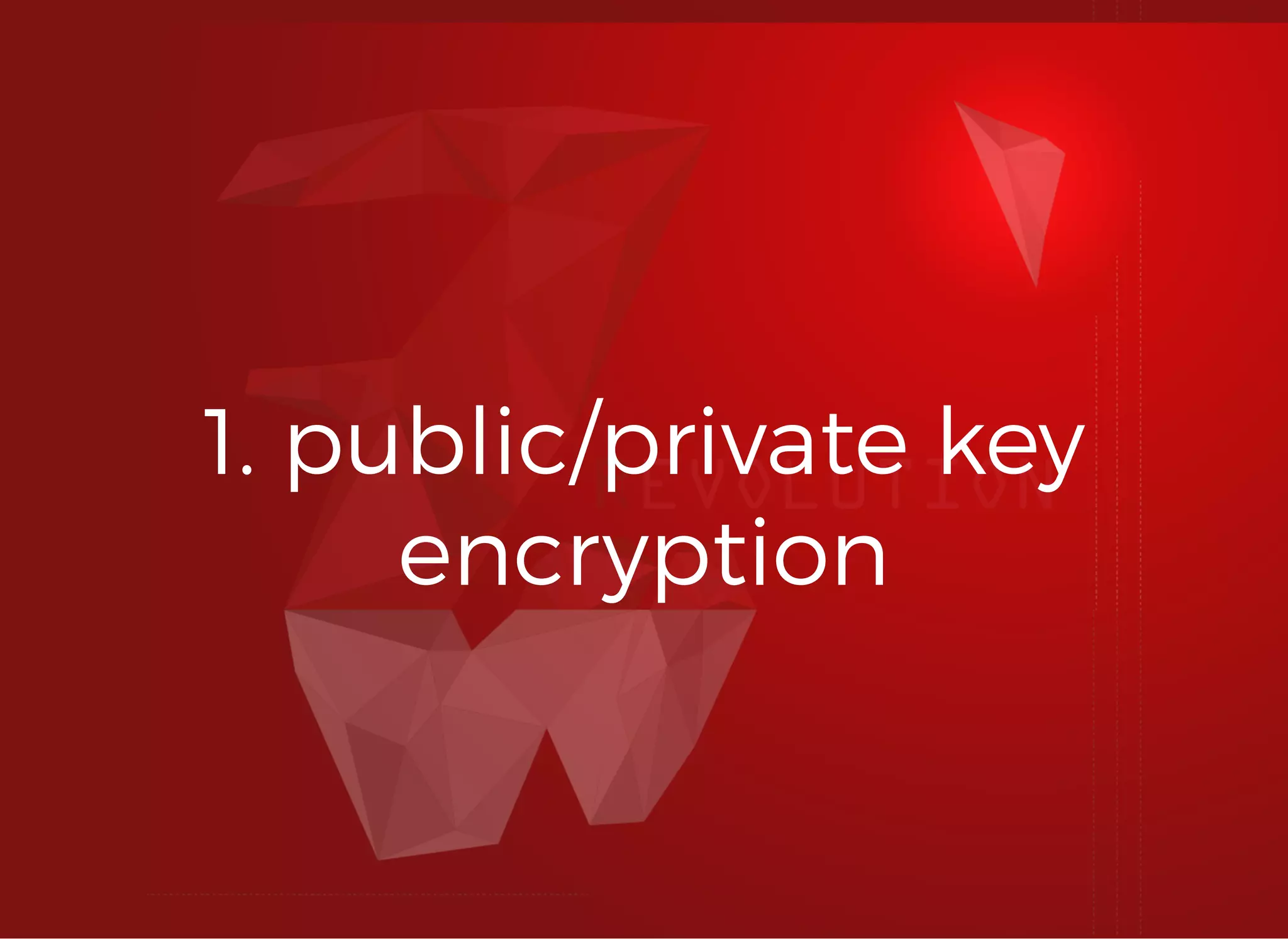 1. public/private key1. public/private key
encryptionencryption
 