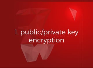 1. public/private key1. public/private key
encryptionencryption
 