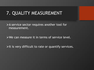 Classification and Characteristics of a service | PPTX