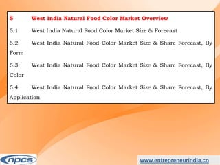 Market Research Report on-India Natural Food Colour Market - Industry Size, Share, Trends, Analysis and Forecasts upto 2027.