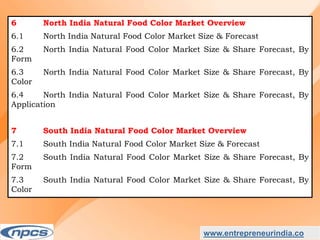 Market Research Report on-India Natural Food Colour Market - Industry Size, Share, Trends, Analysis and Forecasts upto 2027.