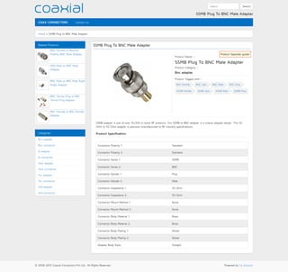 Ssmb plug to bnc male adapter