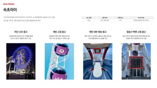 속초아이
속초 해수욕장에 위치한 테마파크 ‘속초아이’ 내 대관람차에 노출되는 광고 상품
휴가철 가족 및 커플 관광객 대상 브랜딩 캠페인에 효과적
광고 형태
OOH
상품 유형
LED, 래핑, 영상
판매 방식
CPP
미디어...