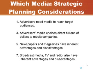 Ss media planning 101 newspapers, magazines, television, and radio ...