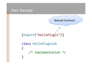 Part Sample

              Named Contract
 