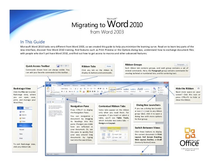 Migrating To Word 10 From Word 03 Microsoft