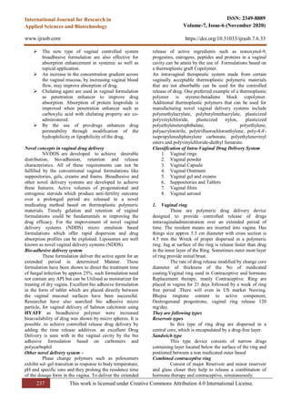 Intra Uterine Drug Delivery Systems | PDF