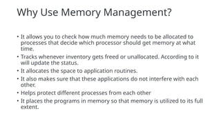 Memory management concepts in operating system | PPTX