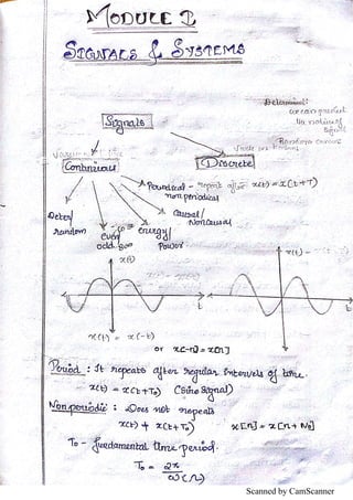 EC202 SIGNALS & SYSTEMS MODULE 1&2 NOTES | PDF