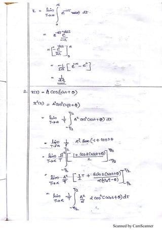 EC202 SIGNALS & SYSTEMS MODULE 1&2 NOTES | PDF
