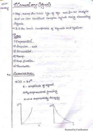 EC202 SIGNALS & SYSTEMS MODULE 1&2 NOTES | PDF