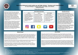 Exploring adolescent social media use and high schools: Tensions and compatibilities
Dr. Stacey Rutledge, Dr. Vanessa Dennen, Lauren Bagdy, Jerrica Rowlett,
& Shannon Burnick
Florida State University
With 92% of United States teens reporting
going online at least once daily (Lenhart &
Page, 2015), adolescent life has become
networked. Researchers have explored multiple
aspects of this dominant component of
adolescent life including teen identity
development (boyd, 2015), cyberbullying
(Meter & Bauman, 2015), and cyber safety
(Agosto & Abbas, 2015). Surprisingly, few
researchers have explored how teens’ social
media activity and communities interact with a
dominant institution in their adolescent lives:
the high school.
If adolescent use of social media is uncharted
terrain, the opposite could be argued for the
American high school. The American high
school has a familiar and uniform structure
that has endured for decades and is based on
a factory-model, bureaucratic and resistant to
reform (Tyack & Cuban, 1995). High school
teachers often rely on traditional teaching
methods with computing technologies in
schools reinforcing longstanding pedagogical
approaches of rote learning and standardized
testing (Halverson & Shapiro, 2013).
Adult Findings
Adults often described themselves as infrequent users of social media, but in interviews
revealed themselves to be active and adept with multiple tools. Like the students, adults
viewed their social media use as separate from their work in schools. While they did use it to
gather curricular and instructional resources, they did not use it as a pedagogical tool nor as
a mechanism to build community. Adults largely viewed it as a distraction and threat to their
instructional focus. One administrator said that social media was usually implicated in major
disciplinary issues at the school. They described fear and anxiety around using social media
with students citing privacy and legal issues with minors.
Adults also had very little understanding of how students were using social media for informal
learning. As one teacher said when asked about students’ informal use of social media, “you
know, can I look this up on my phone if they’re trying to, you know, look up something. But
no, not really. Well, I guess there are a few who like are really interested in maybe anatomy or
medicine or something and so they’ll go like searching for videos on YouTube that are really
interesting to them kind of thing. And then of course they bring them back and they go have
you seen this and oh, no, I need to look at that and, you know, that kind of thing. But nothing
-- yeah, no.
Student Findings
Students in the study were active users of multiple social media tools, almost exclusively
separate from the formal structure of schooling. Students in the study used numerous online
tools in ways reflecting their interests and dispositions. While we found gender differences
with male students more likely to participate in online games and female students tending
toward image-based media, both tended to use move expertly between multiple tools to
interact with different communities and engage in different activities. Students described
extensive informal learning activities to learn about different cultures, acquire new skills, and
build knowledge separate from school.
Students describe little overlap between their informal learning online and the formal learning
of schooling. Some describe one or two instructional activities such as using a “twist on
Twitter” to learn about organelles in Biology. Generally, there is little overlap.
The main way students are using social media in an instructional context is to create
informal learning teams. They describe using GroupMe, Snapchat, Instagram and group
texts to discuss classwork with other students and crowdsource answers. “We usually just
text each other information or, like, we'll send, like, a picture of what we're doing through
Instagram or Snapchat or something.”
Data Collection and Analysis
Contact
Email:
sarutledge@fsu.edu
Implications
Researchers have documented the
disconnect between the formal institution of
school and teenage life, but there has been
little empirical work documenting the extent
and nature of the current divide. Our study
suggests that students and adults have
vibrant, active and engaging online
experiences on social media that are rarely
brought into the formal school context.
Because they do not overlap with each
other online, the adults in particular have
little understanding of how students are
using social media for positive ends. The
adults often cast social media as a source of
distraction, shortened attention span,
drama and other negative behaviors.
While social media is a source of distraction
in schools, increasingly adults and students
are engaging in rich social media
experiences entirely separate from the day
to day interactions of school. Given how
motivated students are, this is an
uncharted growth area.
Year I
• 10th
grade students and
12th grade students
Students participated in in
three classes lead by the
researchers. Students took
a survey of their social
media use and
participated in individual
and small-group activities
focused on social media
tools and students’
networks.
Year 2
Researchers conducted
interviews with a different
set of tenth (18) and
twelfth graders (19) and
faculty (17) about their
social media use, their
informal learning online,
and how they used social
media at school. These
interviews lasted between
30 and 75 minutes.
Data Analysis
Researchers used Nvivo as
the coding software.
Coders first identified a
priori codes and then each
coded two adult and two
student files to identify
emergent codes.
Researchers met biweekly
to identify themes and
discuss findings.
References:
Agosto, D. E. and Abbas, J. (2015). “Don’t be dumb—that’s the rule I try to live by”: A closer look at older teens’ online privacy and safety attitudes. New Media & Society, 19(3).
boyd, d. (2014). It’s complicated: The social lives of networked teens. Yale University Press, New Haven, CT.
Lenhart, A. & Page, D. (2015.) Teens, social media & technology overview 2015: Smartphones facilitate shifts in communication landscape for teens.
Retrieved at: http://www.pewinternet.org/2015/04/09/mobile-access-shifts-social-media-use-and-other-online-activities/.
Halverson, R & Shapiro, M. (2013). Technologies for education and technologies for learners. In Anagnostopoulos, D., Rutledge, S.A., & Jacobsen, R. (Eds.), The Infrastructure of Accountability: Data Use and the Transformation of American Education (163-180). Harvard Education Press.
Meter, D. J. and Bauman, S. (2015). When sharing is a bad idea: The effects of online social network engagement and sharing passwords with friends on cyberbullying involvement. Cyberpsychology, Behavior, and Social Networking, 18, 437-442.
Tyack, D. and Cuban, L. (1995). Tinkering Toward Utopia: A Century of Public School Reform. Cambridge, MA: Harvard University Press.
 