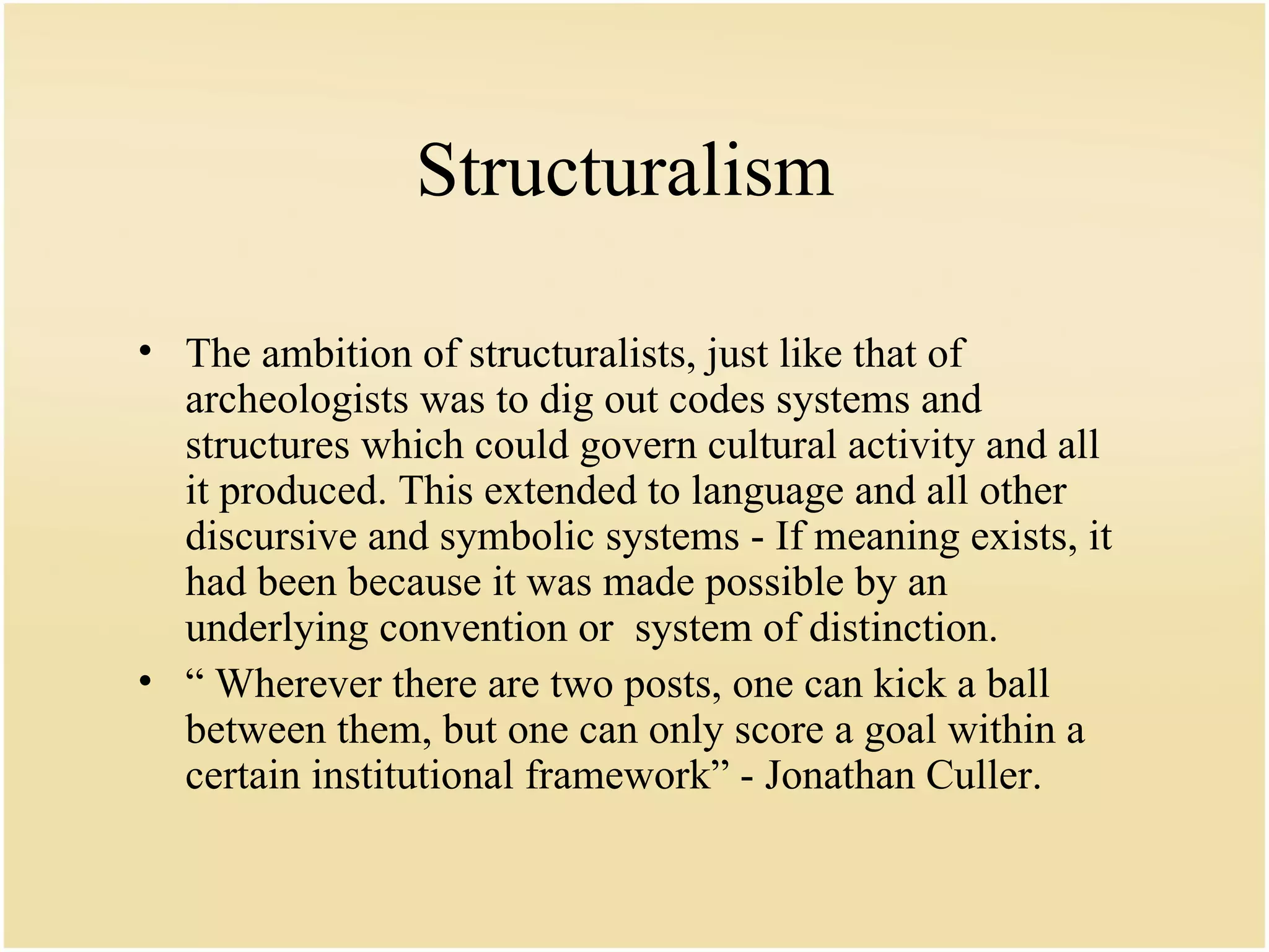 Semiotics, Structuralism & Narratology media cultures2 | PPT